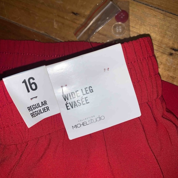 Addition Elle Michael Collection Pants Size 16 Red Wideleg - Picture 2 of 4